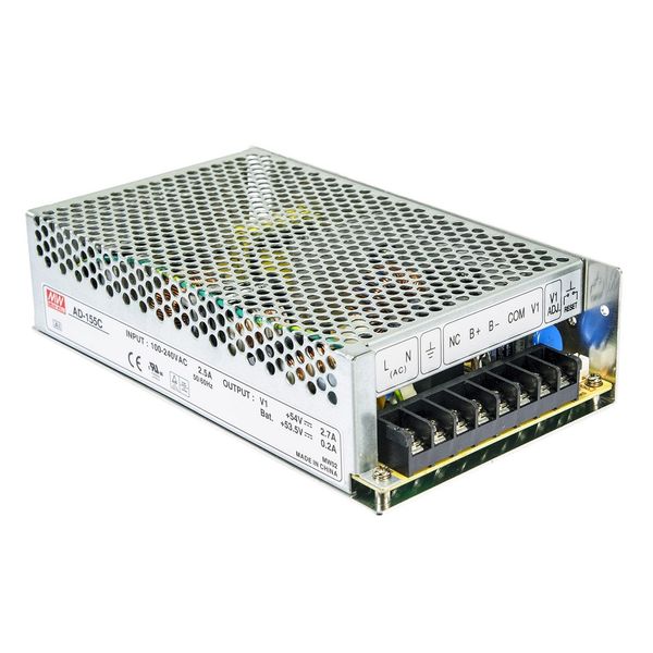 MEAN WELL AD-155C priemyselný napájací zdroj 48-58 V (155 W) so zálohovacou funkciou