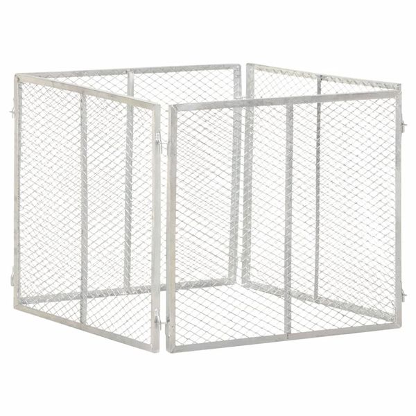 vidaXL Záhradný kompostér 85x85x70 cm pozinkované železo