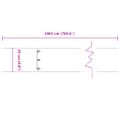 vidaXL Obrubník trávnika 20 ks 25 x 103 cm Biela