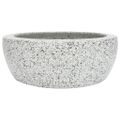 vidaXL Umývadlo na dosku sivé okrúhle Φ41x14 cm keramické