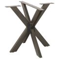 vidaXL Noha jedálenského stola v tvare pavúka, čierna 85x85x(72-73) cm, oceľ