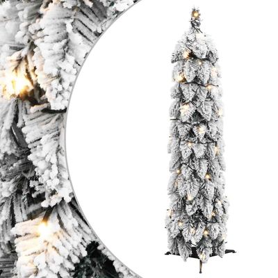 vidaXL Umelý osvetlený vianočný stromček s 30 LED a snehom 60 cm