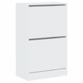 vidaXL Botník biely 60x34x96,5 cm kompozitné drevo