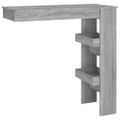vidaXL Nástenný barový stôl sivý sonoma 102x45x103,5 cm spracov. drevo