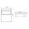 Rozvádzač FlatBOX 5813 IP65, 13mod., na omietku, priehl. dvere, 340x270x120mm