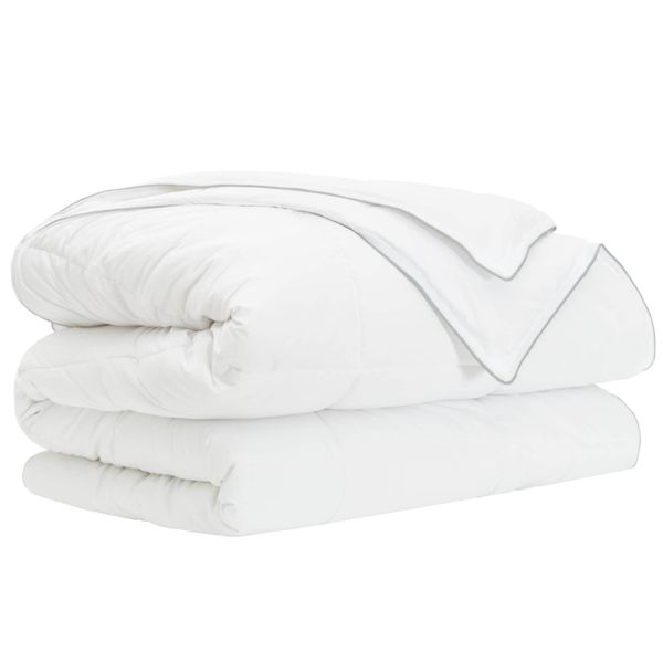 vidaXL Prikrývka na celý rok Biela 240 x 220 cm Bambusové vlákno