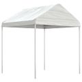 vidaXL Altánok so strechou, biely 13,38x2,28x2,69 m, polyetylén