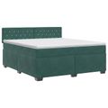 vidaXL Posteľ boxspring s matracom Tmavozelená 140 x 200 cm Zamat