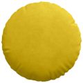 vidaXL Vankúše na sedenie 2 pcs Žltá Ø 40 x 13 cm Zamat