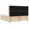 vidaXL Posteľ s pružinovým rámom Krémová 200 x 180 cm látka