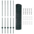 vidaXL Euro oplotenie s pilierom 10 x 1,2 m PVC potiahnutá oceľ Zelená