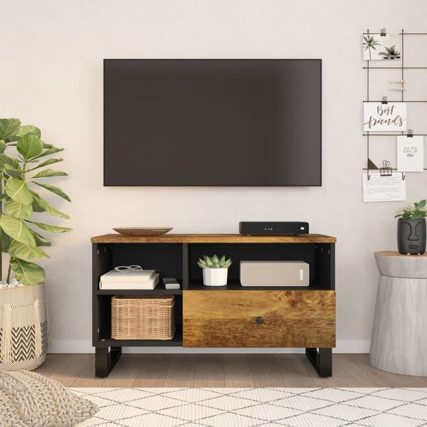 vidaXL TV skrinka 80x33x46 cm masívny mangovník a spracované drevo