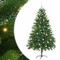 vidaXL Vianočný stromček s 300 LED-i so stojanom Zelená 180 cm PE