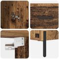 vidaXL Highboard 2 ks Staré drevo 69,5 x 34 x 180 cm Kompozitné drevo