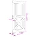 vidaXL Dvere NARVIK 95 x 210 cm Masívne borovicové drevo (neupravené)