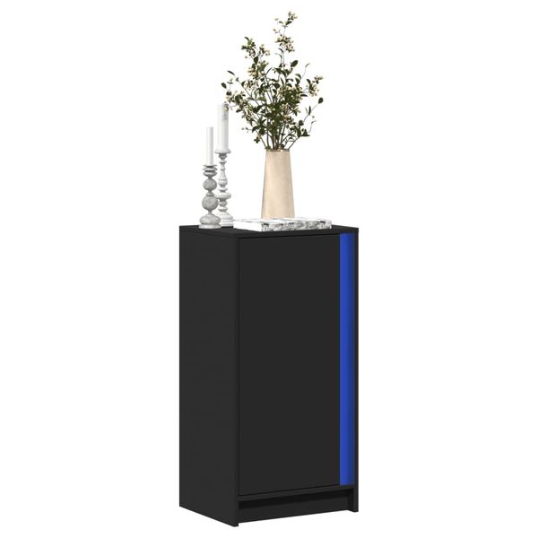 vidaXL Komoda s LED čierna 42,5x34x85 cm kompozitné drevo