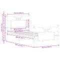 vidaXL Posteľný rám bez matraca dymový dub 80x200 cm kompozitné drevo