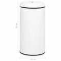 vidaXL Automatický odpadkový kôš, senzor 70 l, uhlíková oceľ, biely