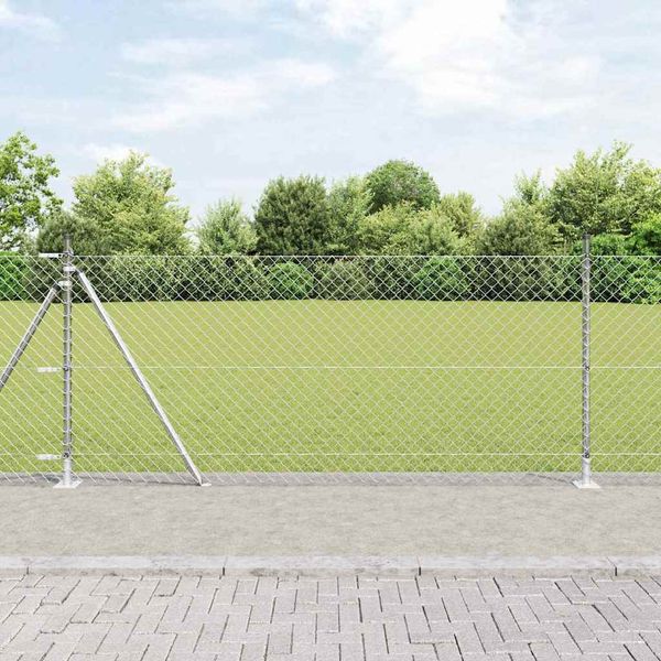 vidaXL Zvarené drôtené pletivo s betónovým základom 25 x 1 m Sieťovina