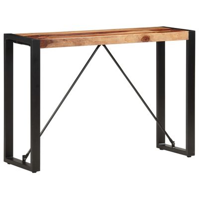 vidaXL Konzolový stolík 110x35x76 cm sheshamový masív