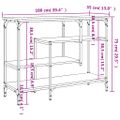vidaXL Konzolový stolík s policami dub sonoma 100x35x75 cm