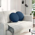vidaXL Vankúše na sedenie 2 ks Látka Modrá Ø40 x 13 cm