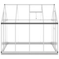 vidaXL Skleník so základovým rámom strieborný 224x169x202 cm hliník