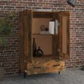 vidaXL Vysoká skrinka dymový dub 70x31x115 cm spracované drevo