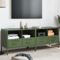 vidaXL TV skrinky 2 ks olivovo-zelené 68x39x50,5 cm oceľ