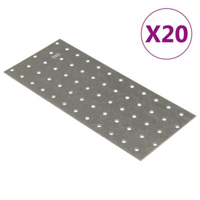 vidaXL Dierované plechy 20 ks 2 mm 240x100 mm pozinkovaná oceľ