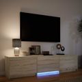 vidaXL TV skriňa s LED 165 x 34 x 40 cm Sonoma dub Konštruované drevo