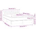 vidaXL Posteľný rám boxsping matrac a LED tmavozelený 140x190 cm zamat