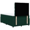 vidaXL Posteľný rám boxsping s matracom tmavozelený 120x200 cm zamat