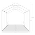 vidaXL Garážový stan zelený 2,4x3,6 m PVC