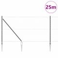 vidaXL Hexagonálny plot s stĺpom 25 x 1,4 m PVC potiahnutá oceľ Sivá