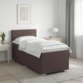 vidaXL Posteľ boxspring s matracom Tmavohnedá 100 x 200 cm Látka