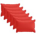 vidaXL Poťah na podložku 6 ks HOUTEN Červená 30 x 50 cm Polyester