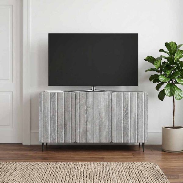vidaXL TV skrinka Sivá sonoma 99 x 34,5 x 52 cm Kompozitné drevo