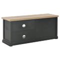 vidaXL TV stolík čierny 90x30x40 cm drevený