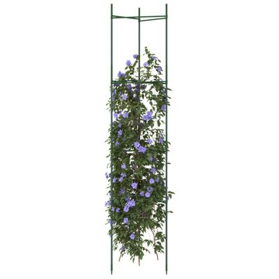 vidaXL Mriežky na paradajky 8 ks 154 cm oceľ a PP
