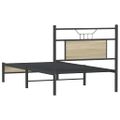 vidaXL Posteľný rám bez matraca dub sonoma 75x190 cm kompozitné drevo