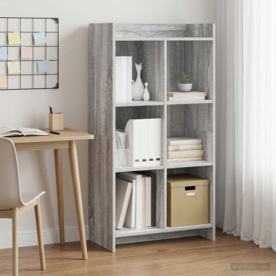 vidaXL Knižnica Sivý Sonoma 59 x 30 x 111 cm Kompozitné drevo