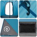 vidaXL 3 osoba Modrá 185T Polyester s PU náterom