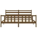 vidaXL Posteľný rám s čelom medovo-hnedý 200x200 cm masívne drevo