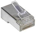 Intellinet konektor RJ45, Cat5e, Cat6, Cat6a, stíněný STP, 50µ, drát, 100 ks v nádobě