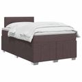 vidaXL Posteľ boxspring s matracom Tmavohnedá 120 x 190 cm Látka
