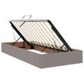vidaXL Postel s úložným prostorem a matrací Sivohnedá 100 x 200 cm
