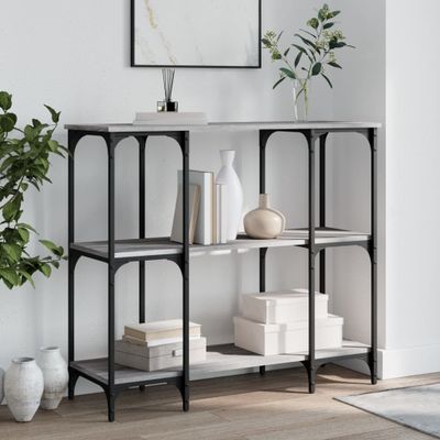 vidaXL Konzolový stolík sivý sonoma 102x35x90 cm kompozitné drevo