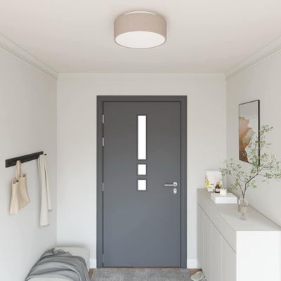 vidaXL Stropná lampa so bodmi Sivohnedá 38 x 38 x 13,5 cm látka