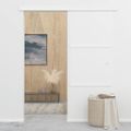 vidaXL Posuvné dvere s jemným zatváraním ESG sklo a hliník 76x205 cm